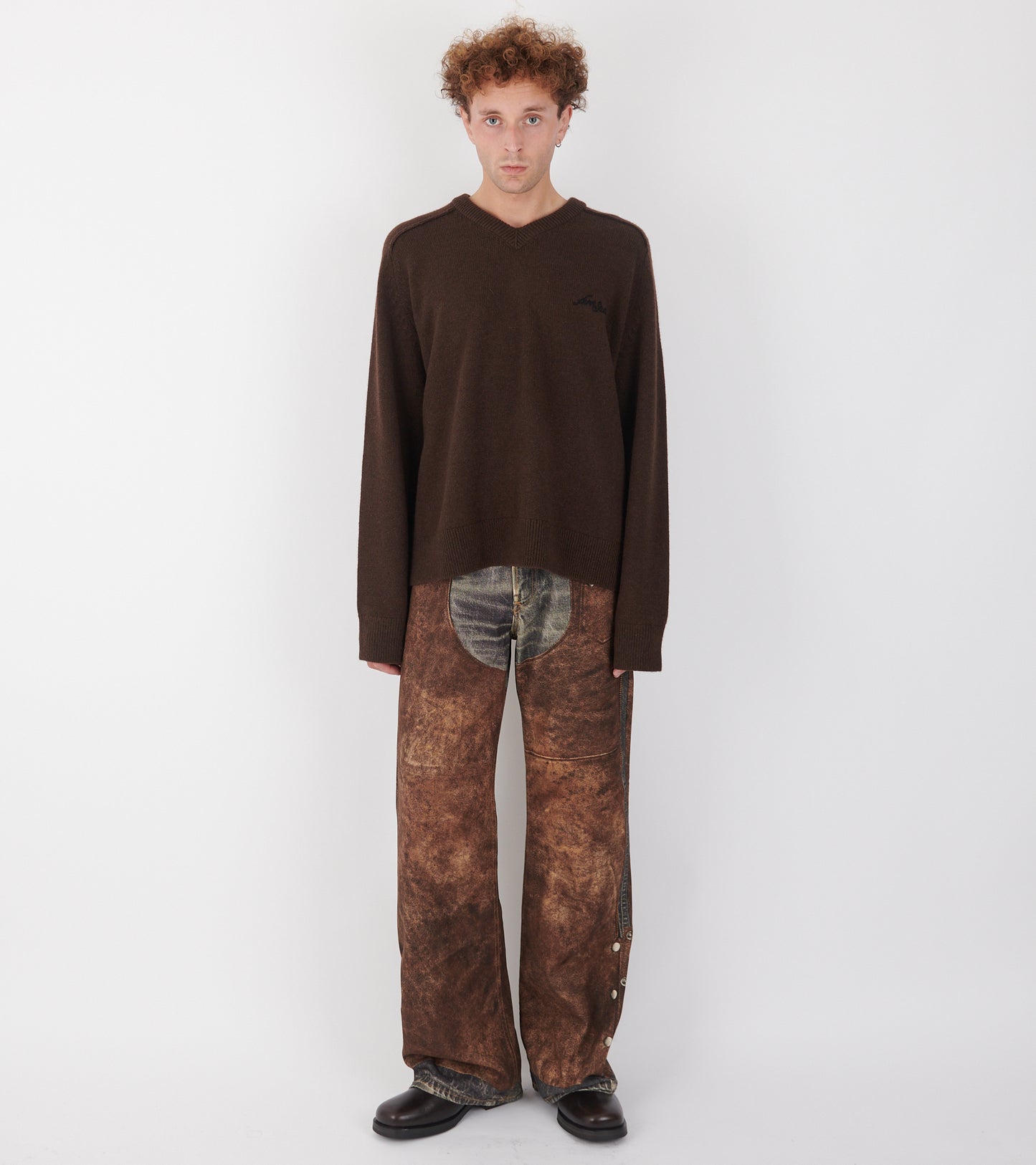 Printed Jeans Blue/Brown