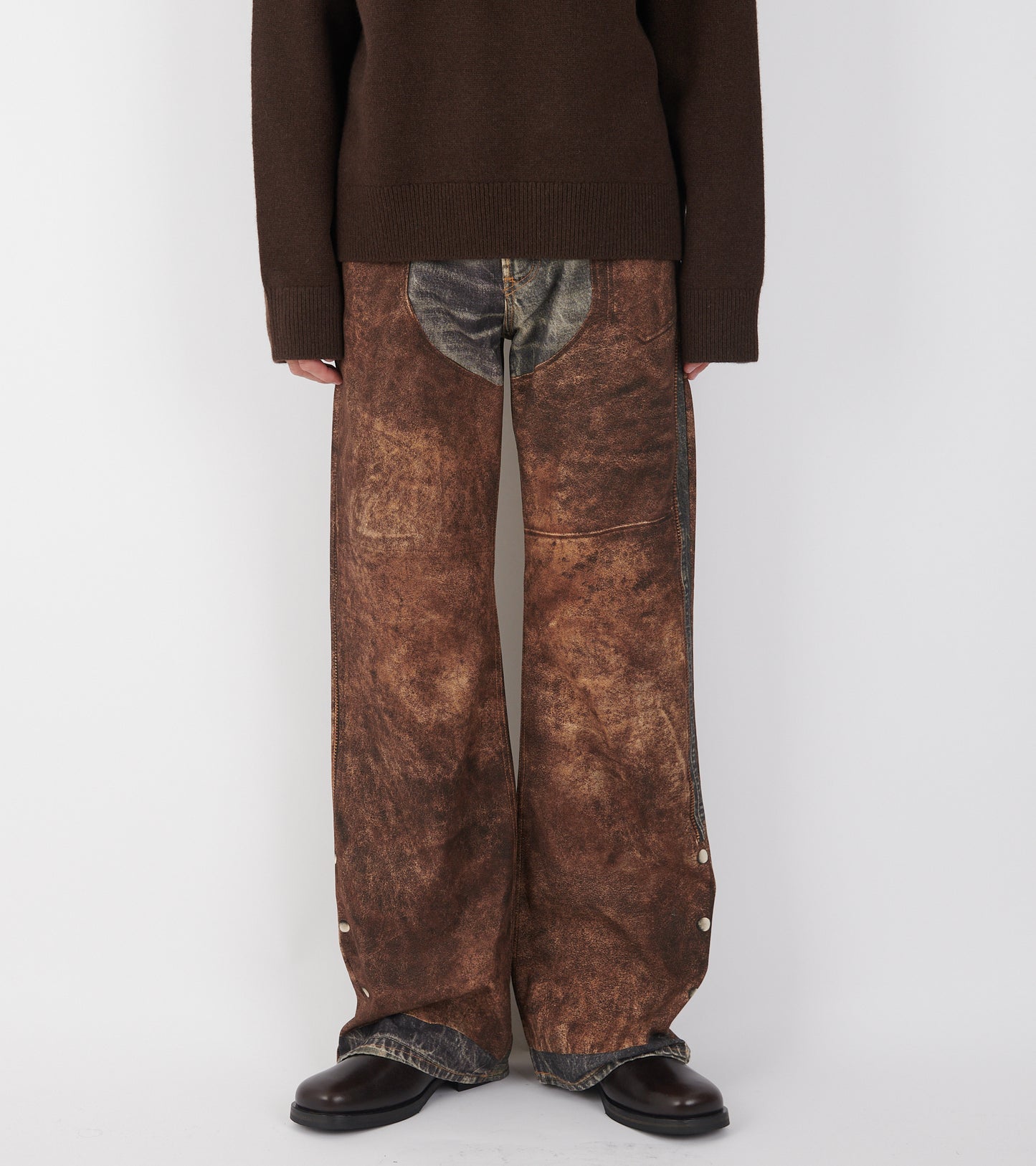 Printed Jeans Blue/Brown