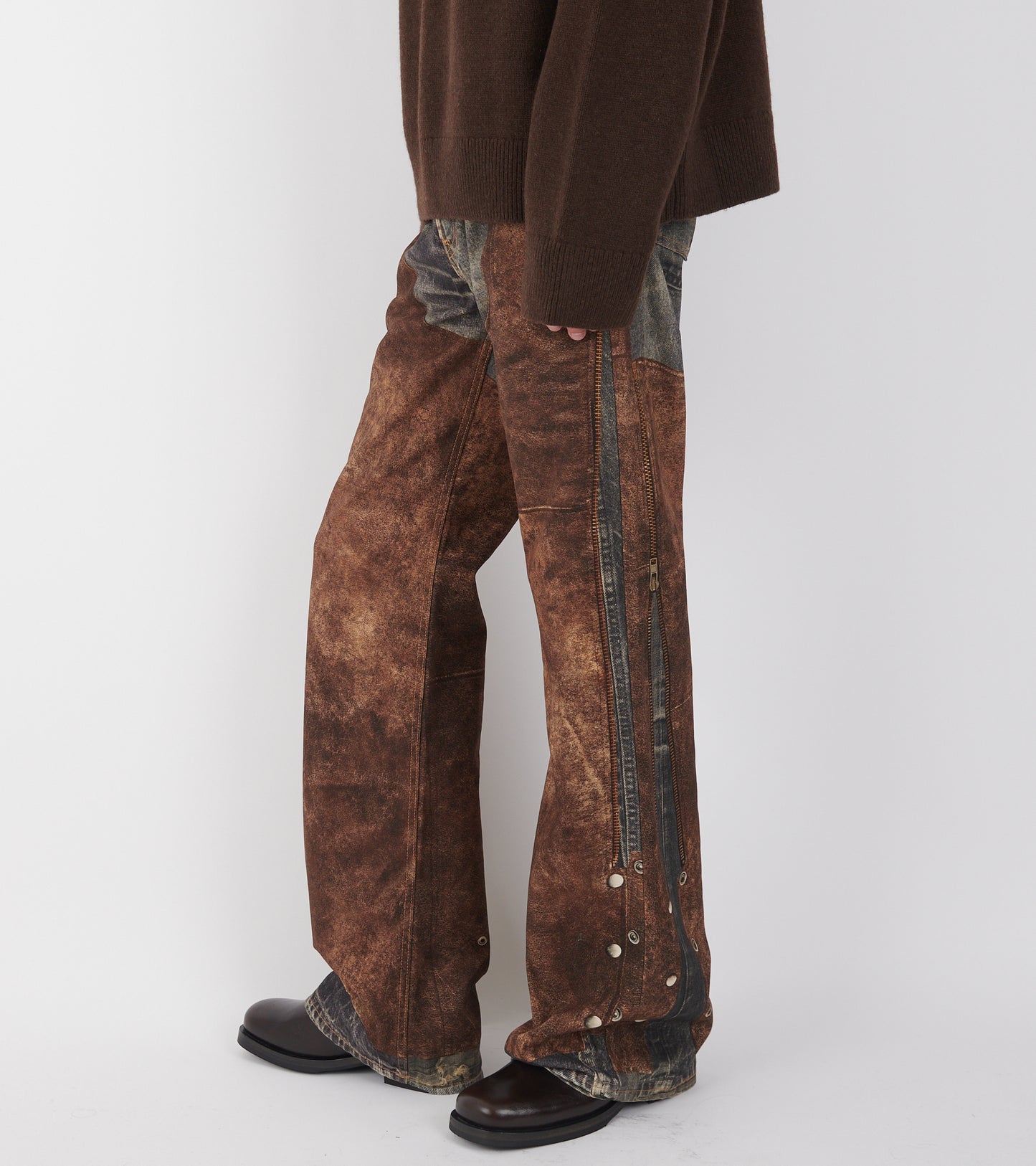 Printed Jeans Blue/Brown