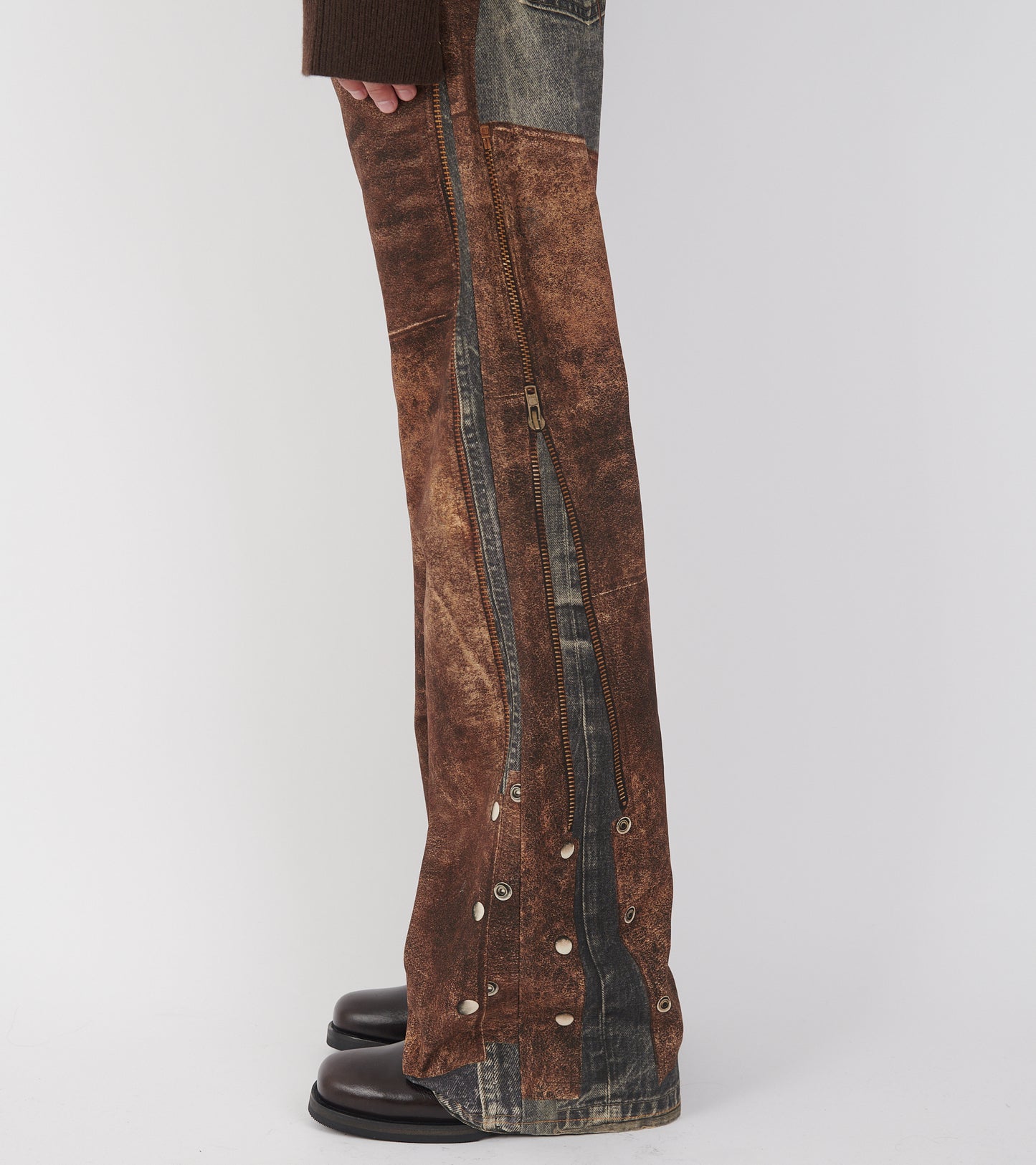 Printed Jeans Blue/Brown