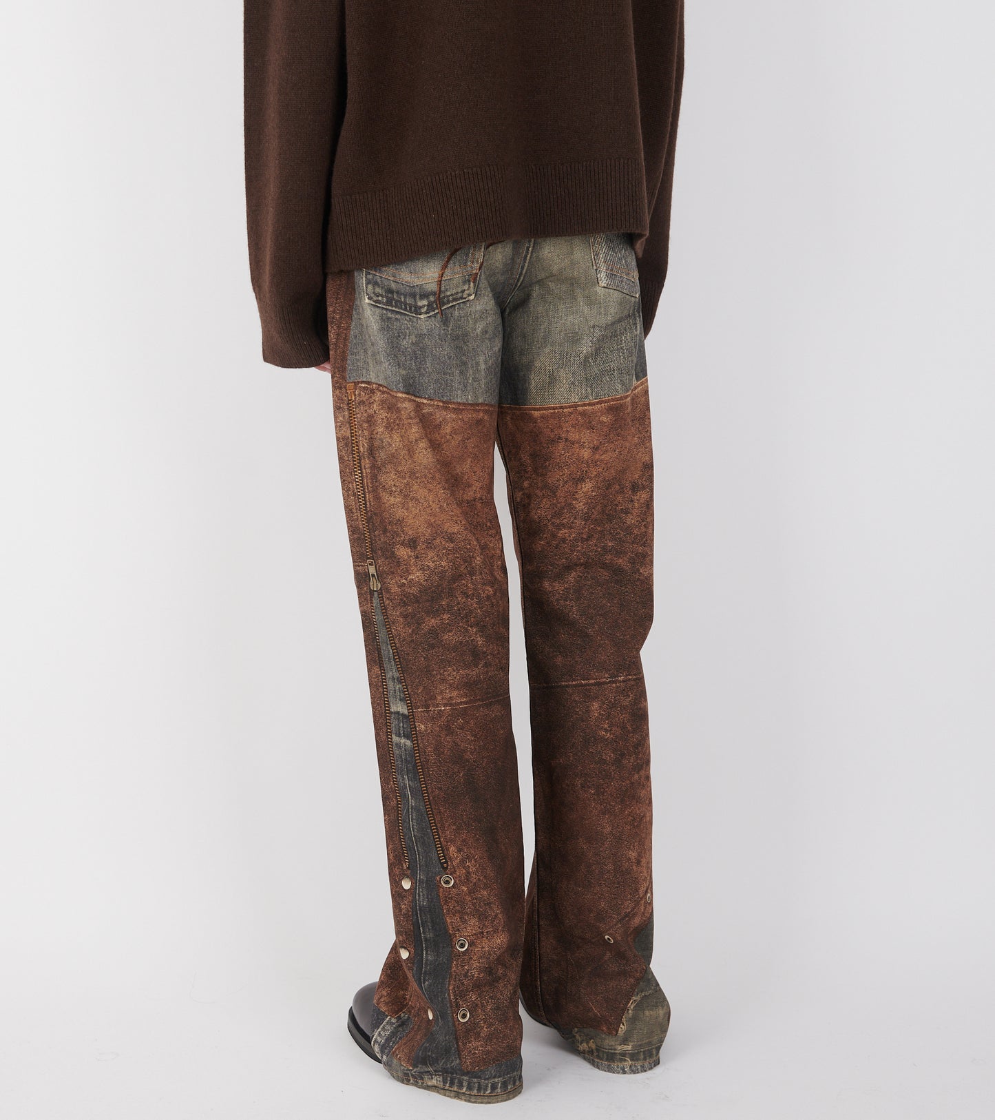 Printed Jeans Blue/Brown