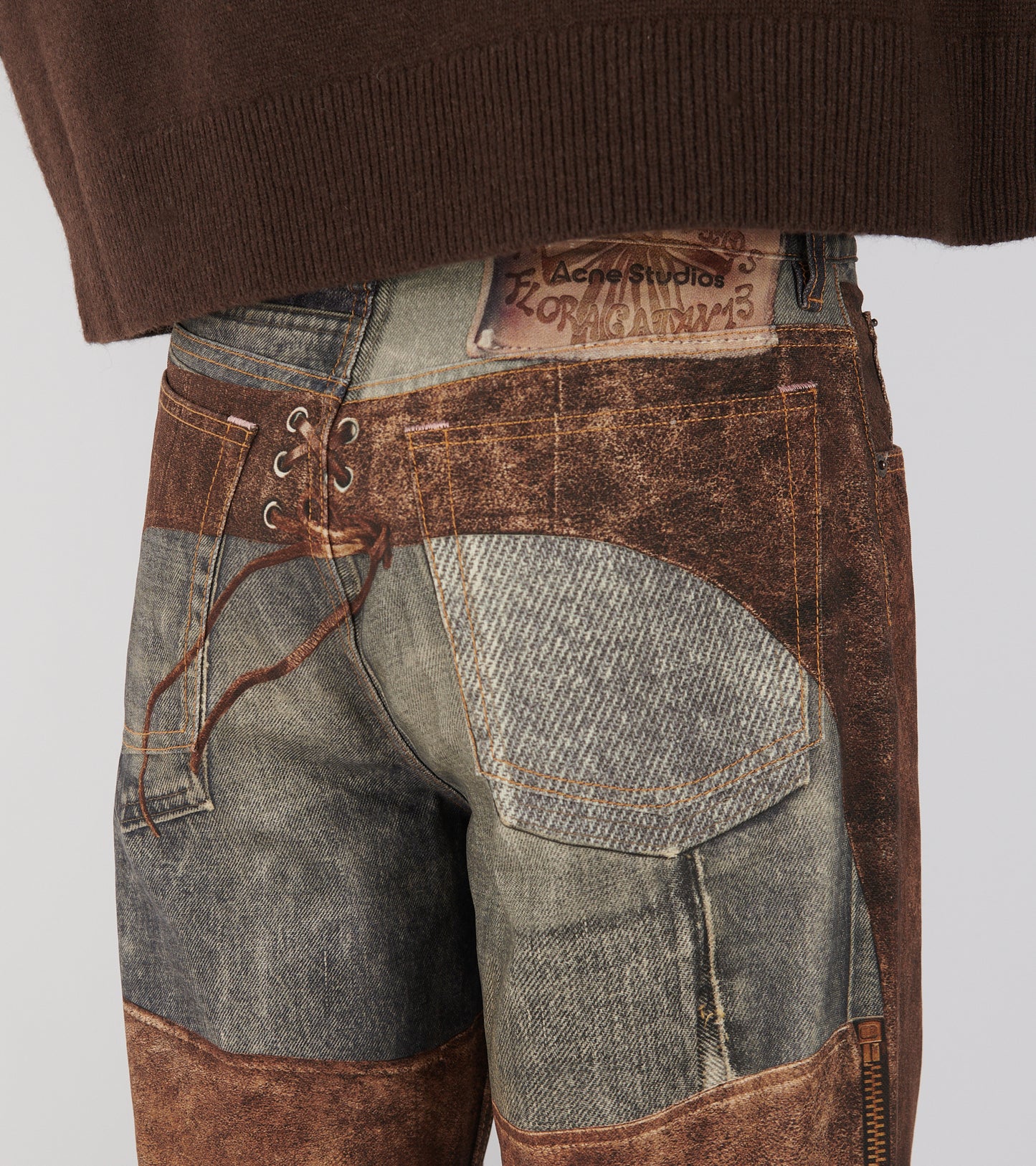 Printed Jeans Blue/Brown