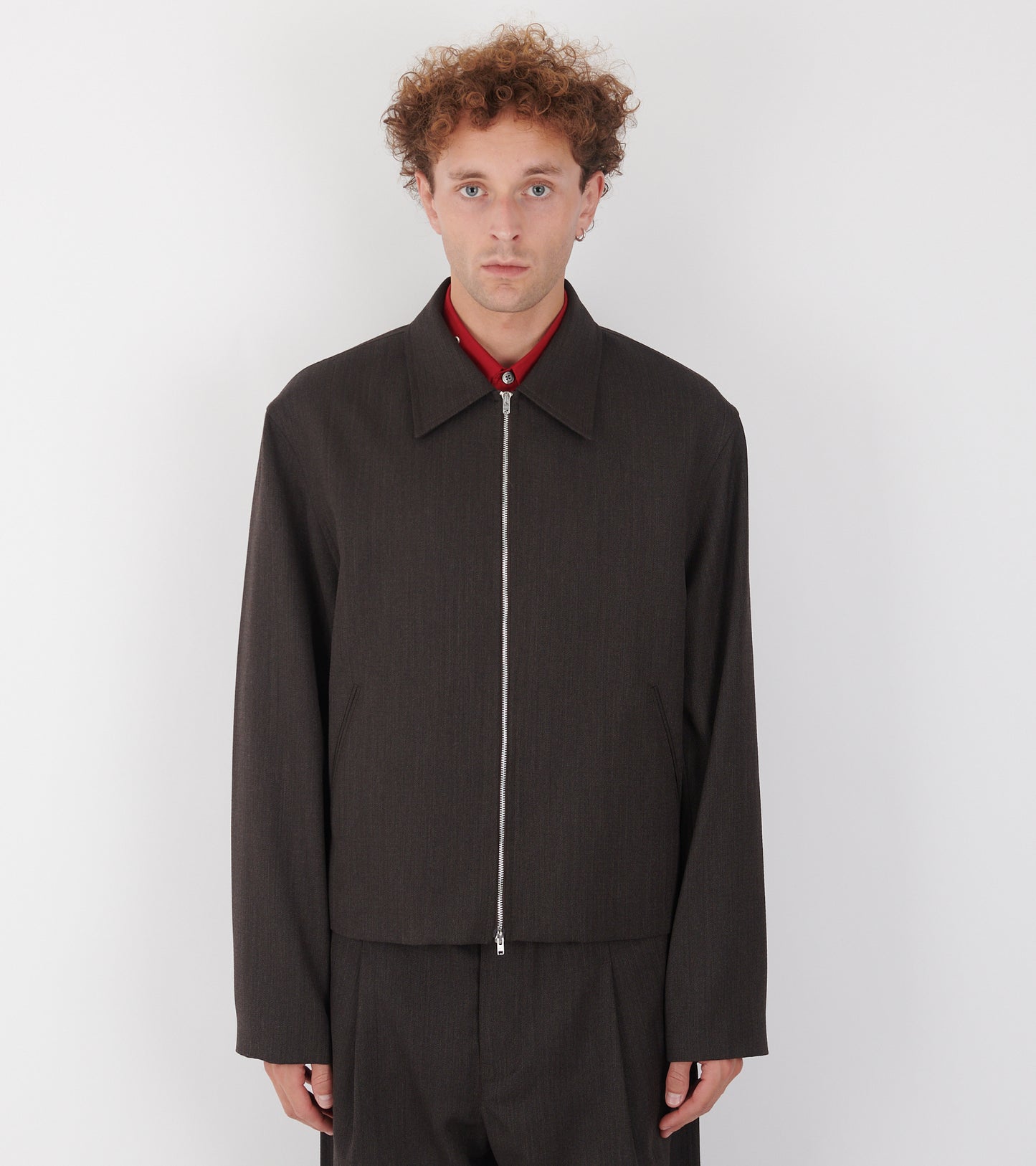 Mini Jacket Havana Brown Chain Wool