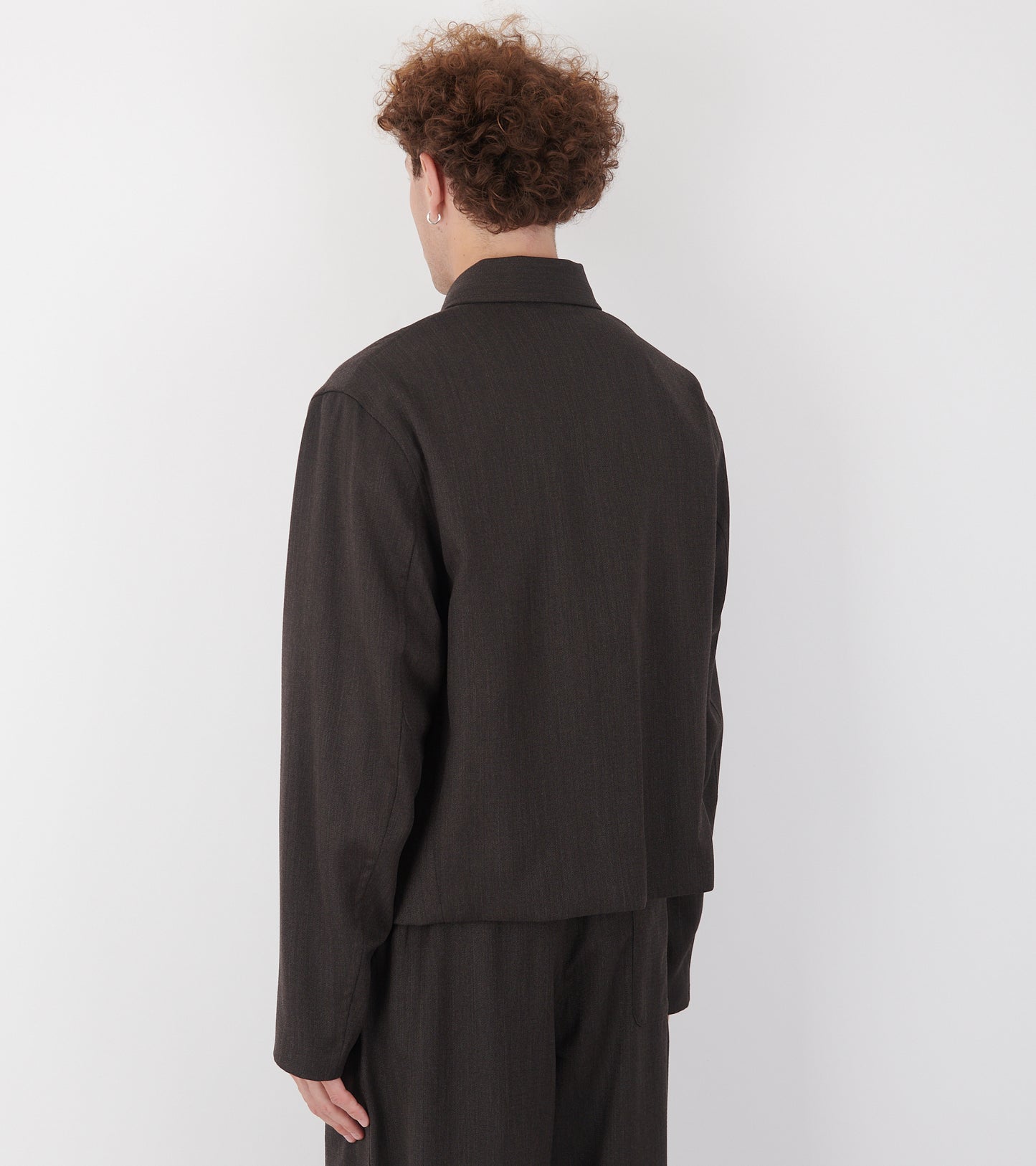 Mini Jacket Havana Brown Chain Wool
