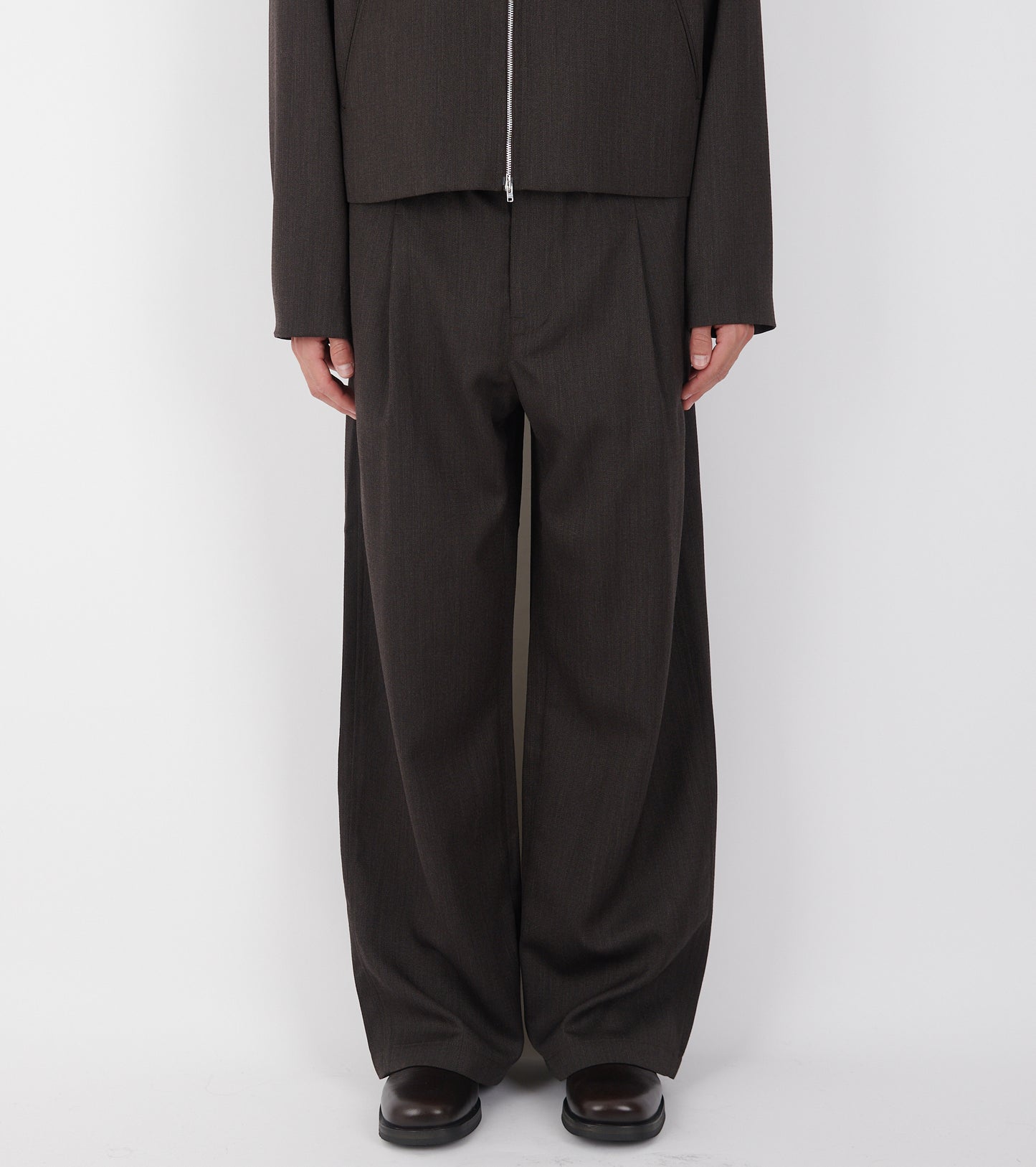Leisure Trouser Havana Brown Chain Wool