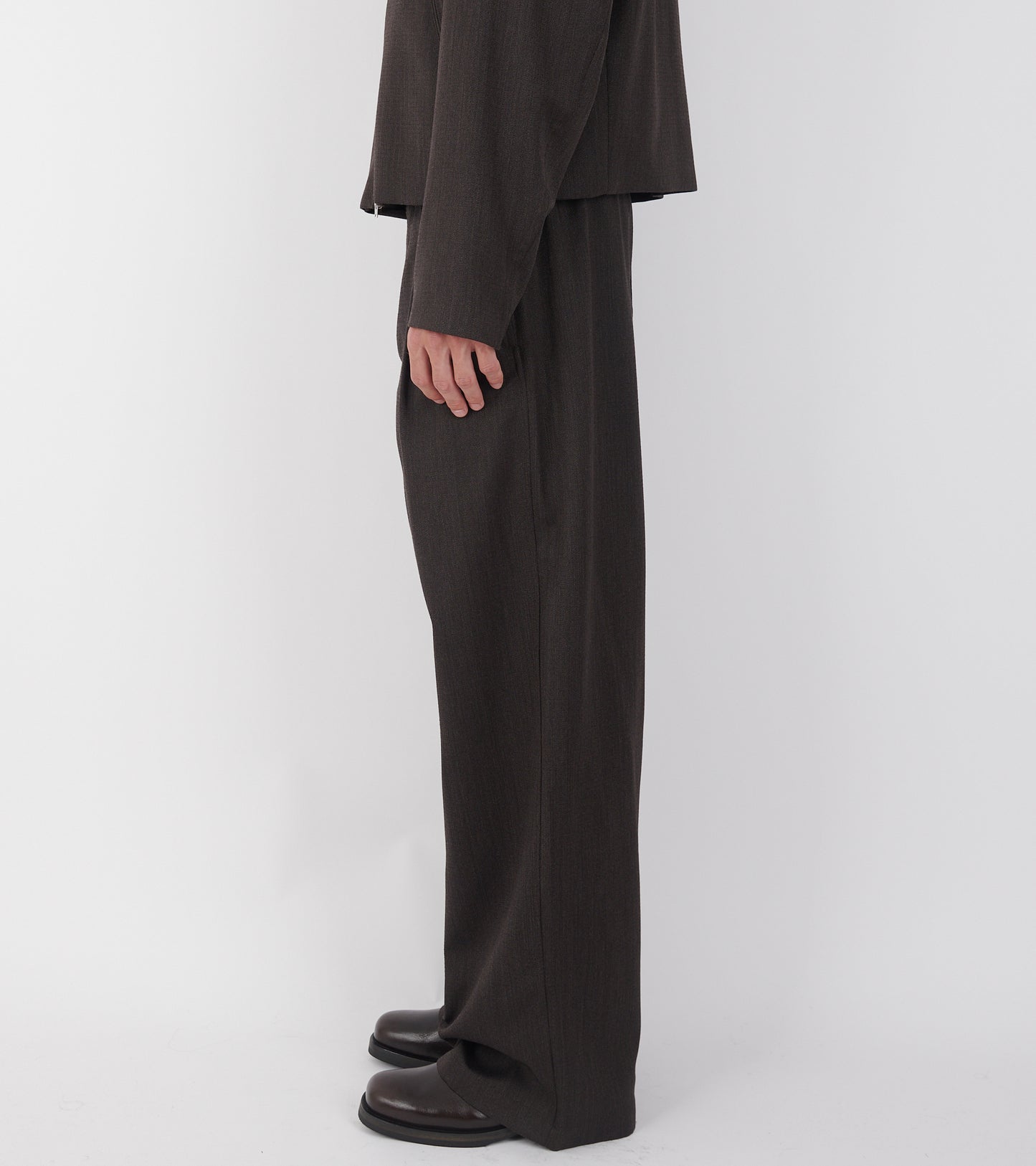 Leisure Trouser Havana Brown Chain Wool
