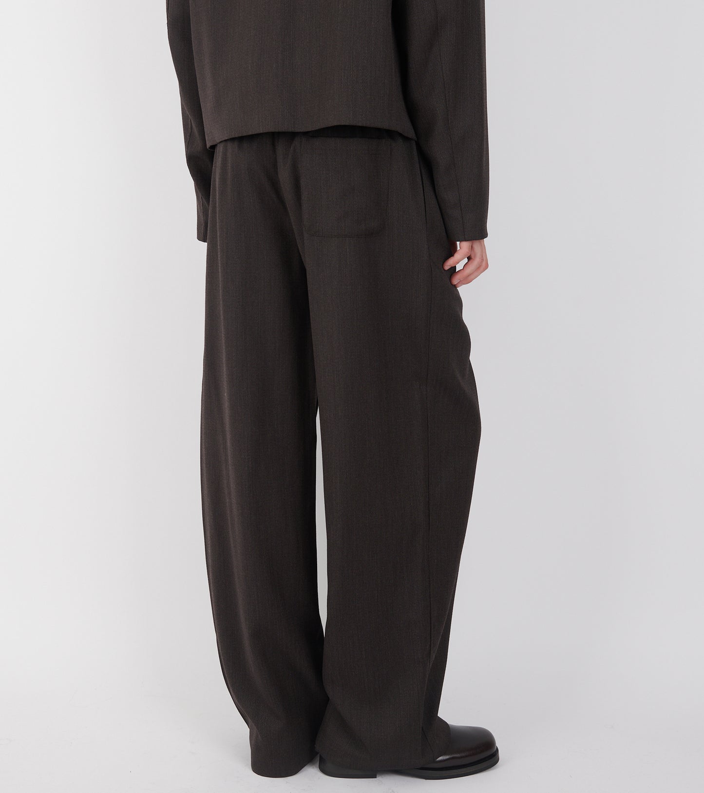 Leisure Trouser Havana Brown Chain Wool