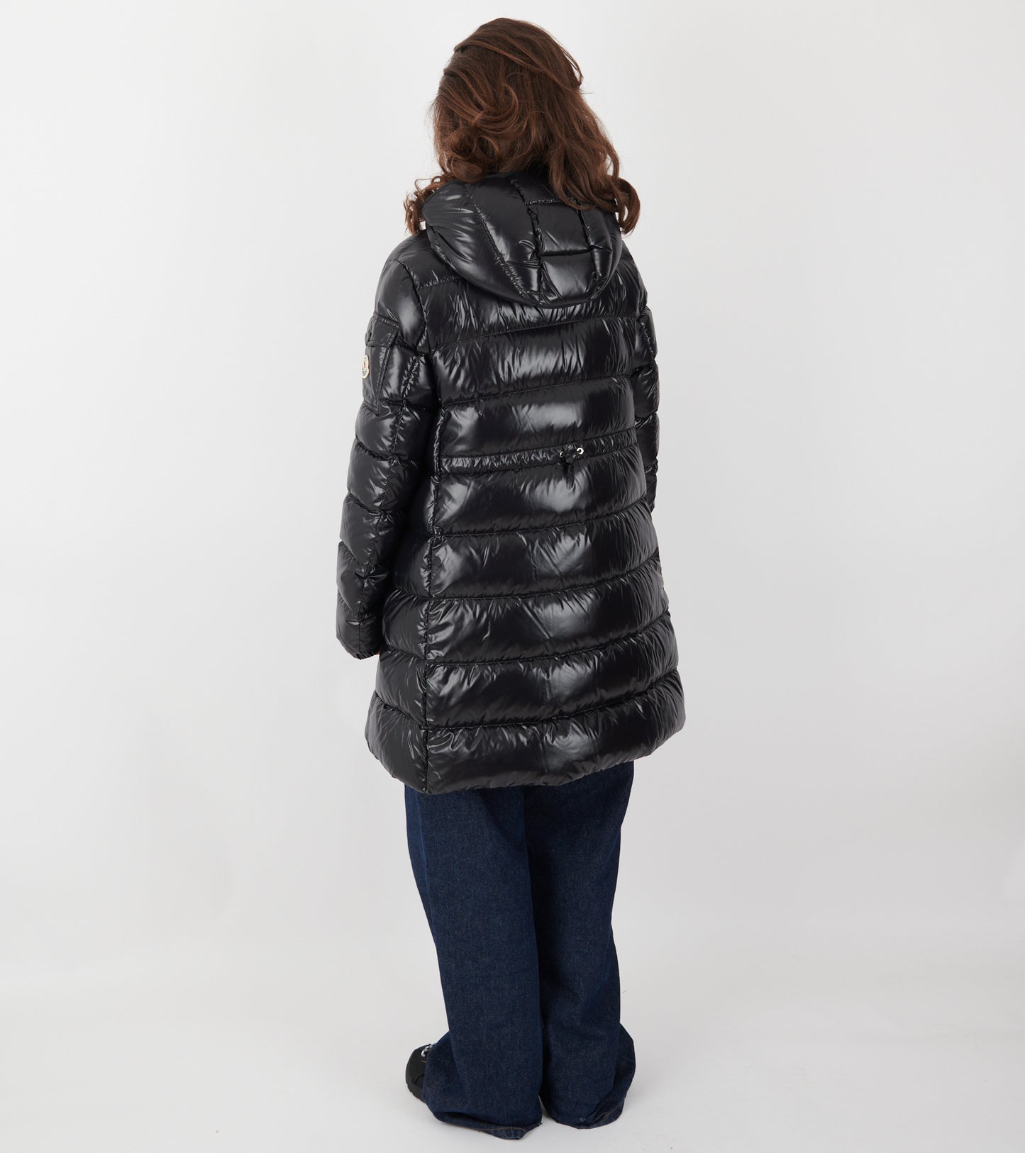 Courcelles Hooded Mid-Length Down Jacket Black