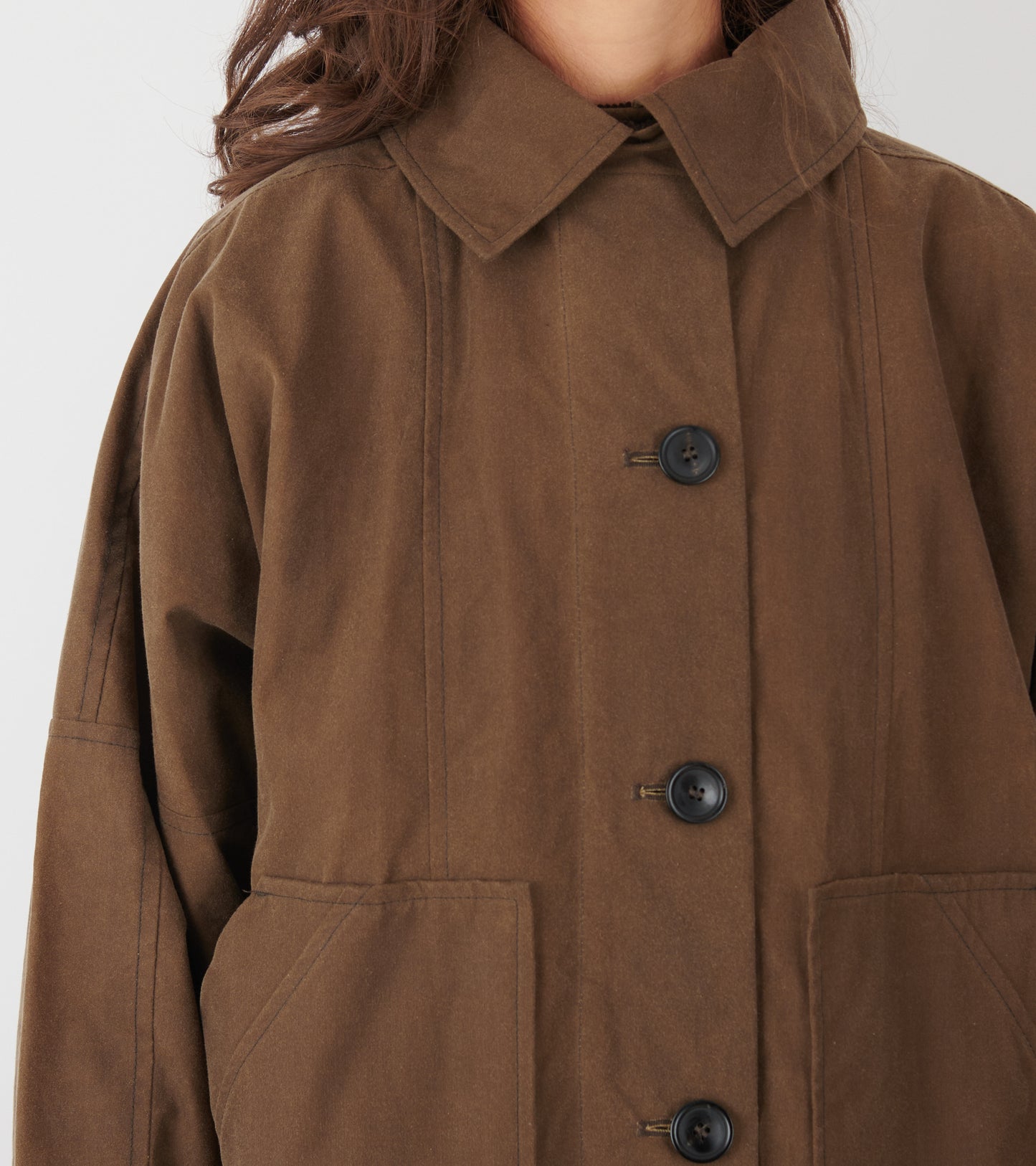 Jay Oilskin Coat Bark