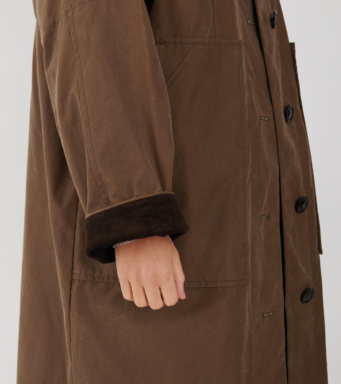 Jay Oilskin Coat Bark
