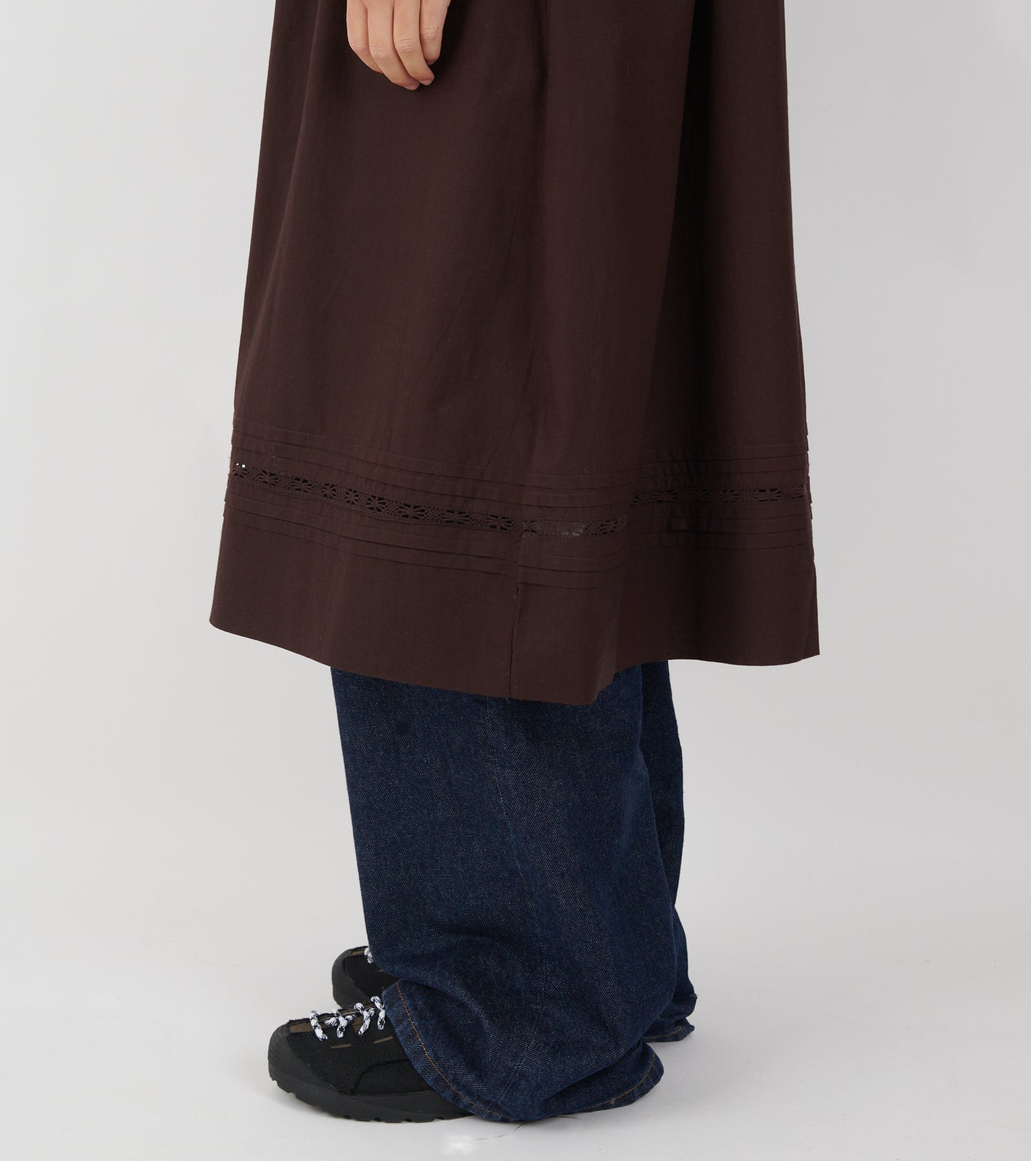 Leaf Shirtdress Dark Brown