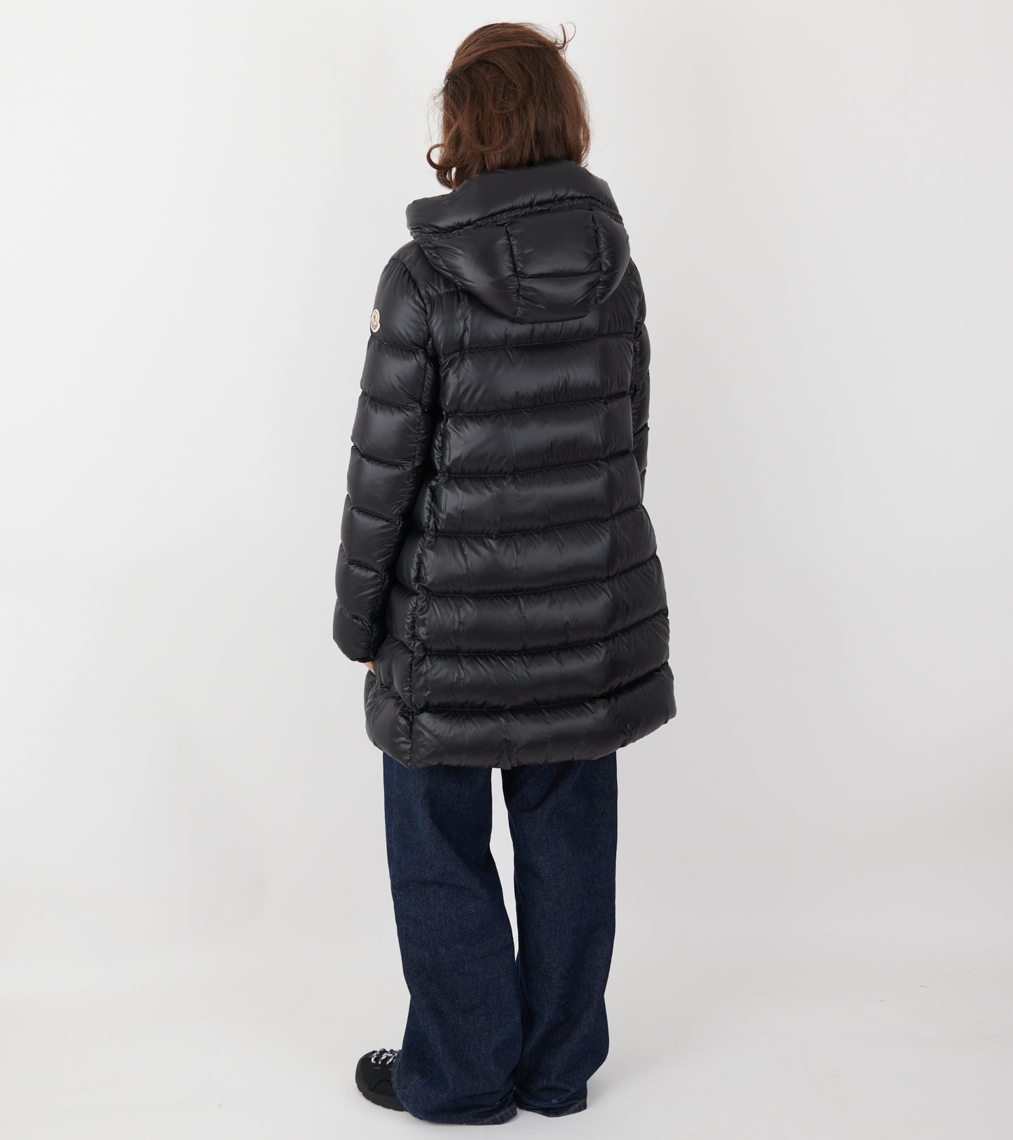 Suyenne Hooded Mid-Length Down Jacket Black