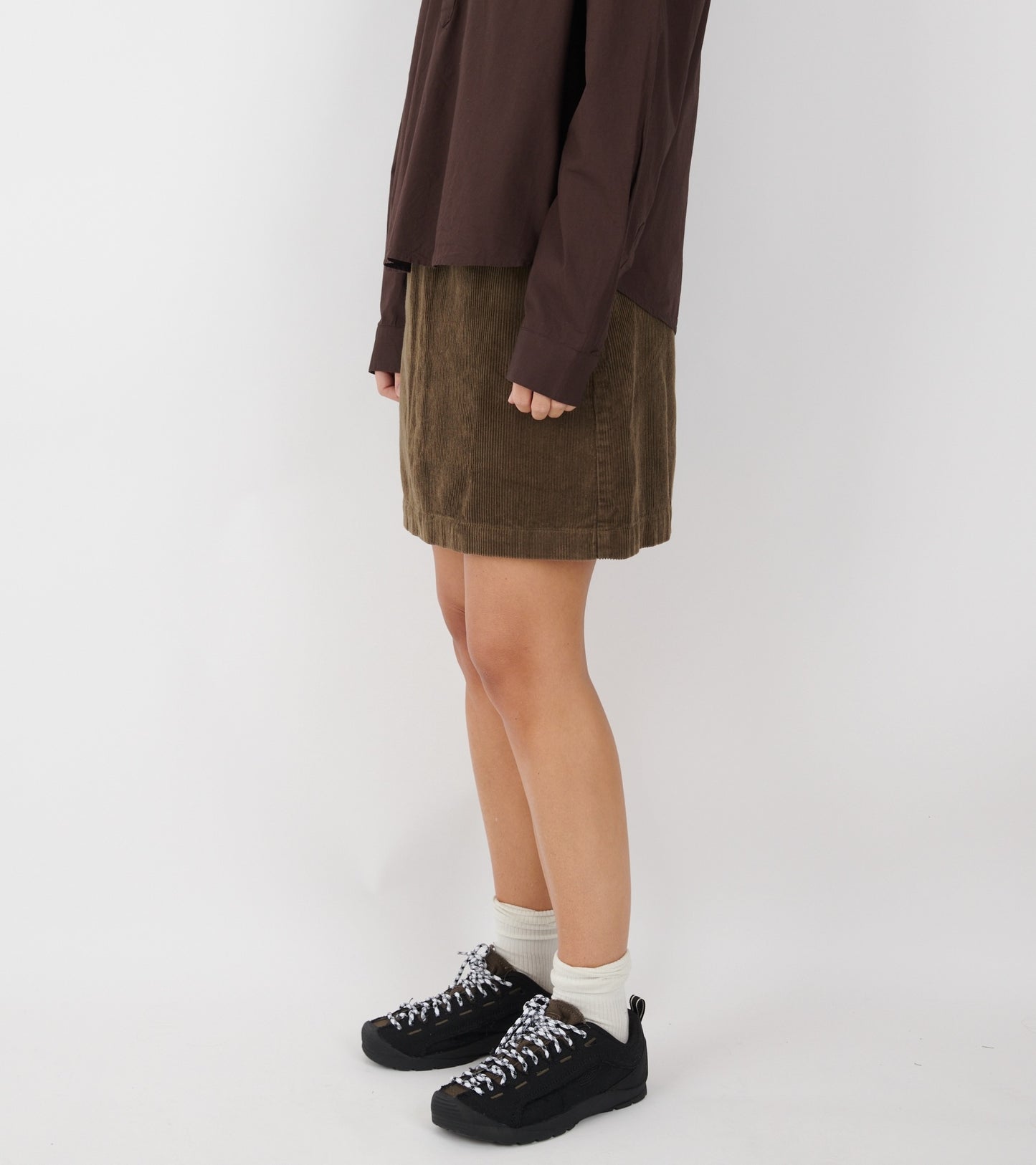 Mini Skirt Corduroy Bark