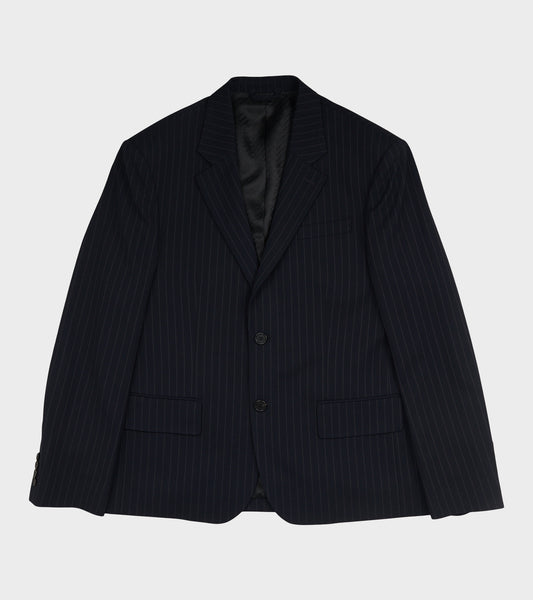Pinstripe Blazer Dark Navy