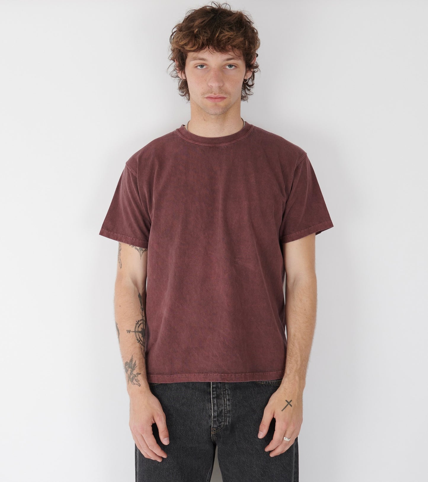 SS Crew Tee Bordeaux
