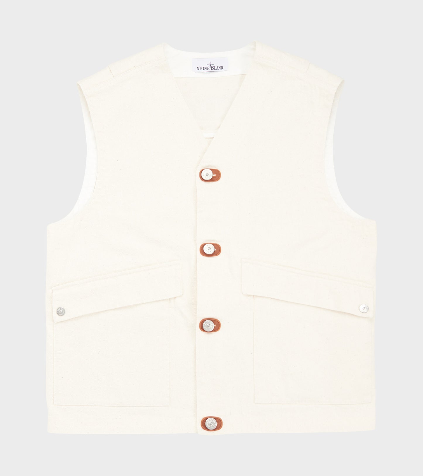 Senza Maniche Vest Ivory