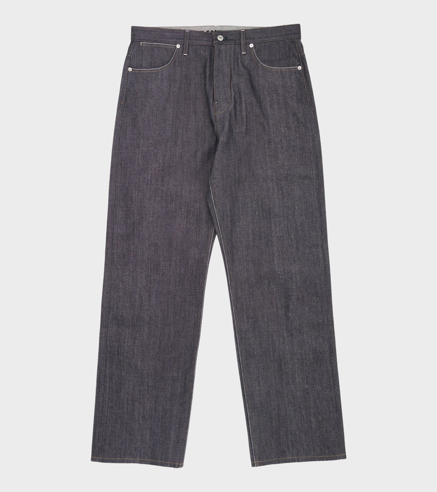 Rigid Loose Denim Jeans Dark Blue