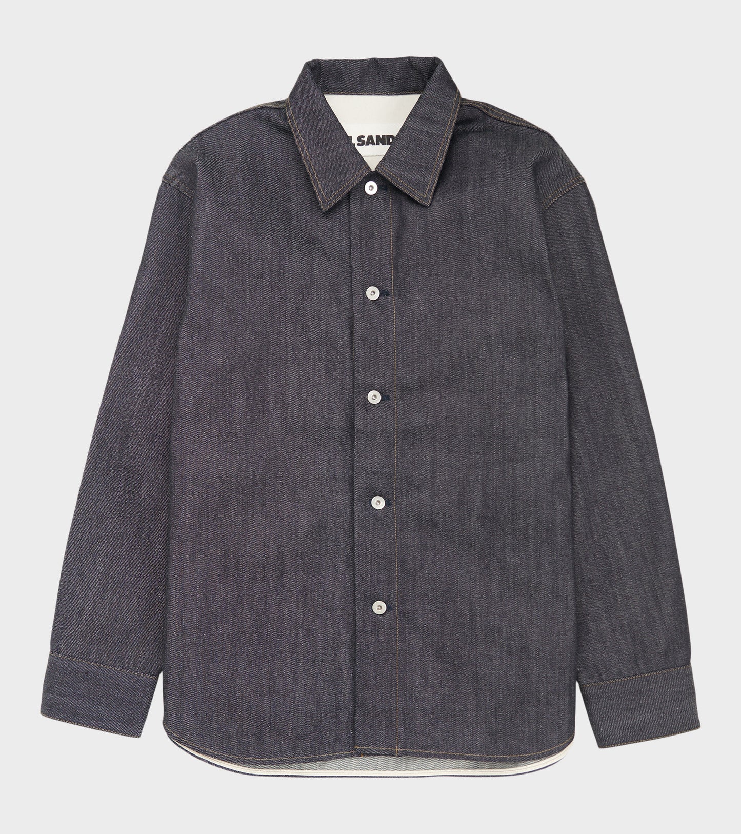 Rigid Denim Shirt Dark Blue