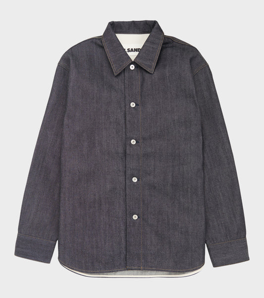 Rigid Denim Shirt Dark Blue