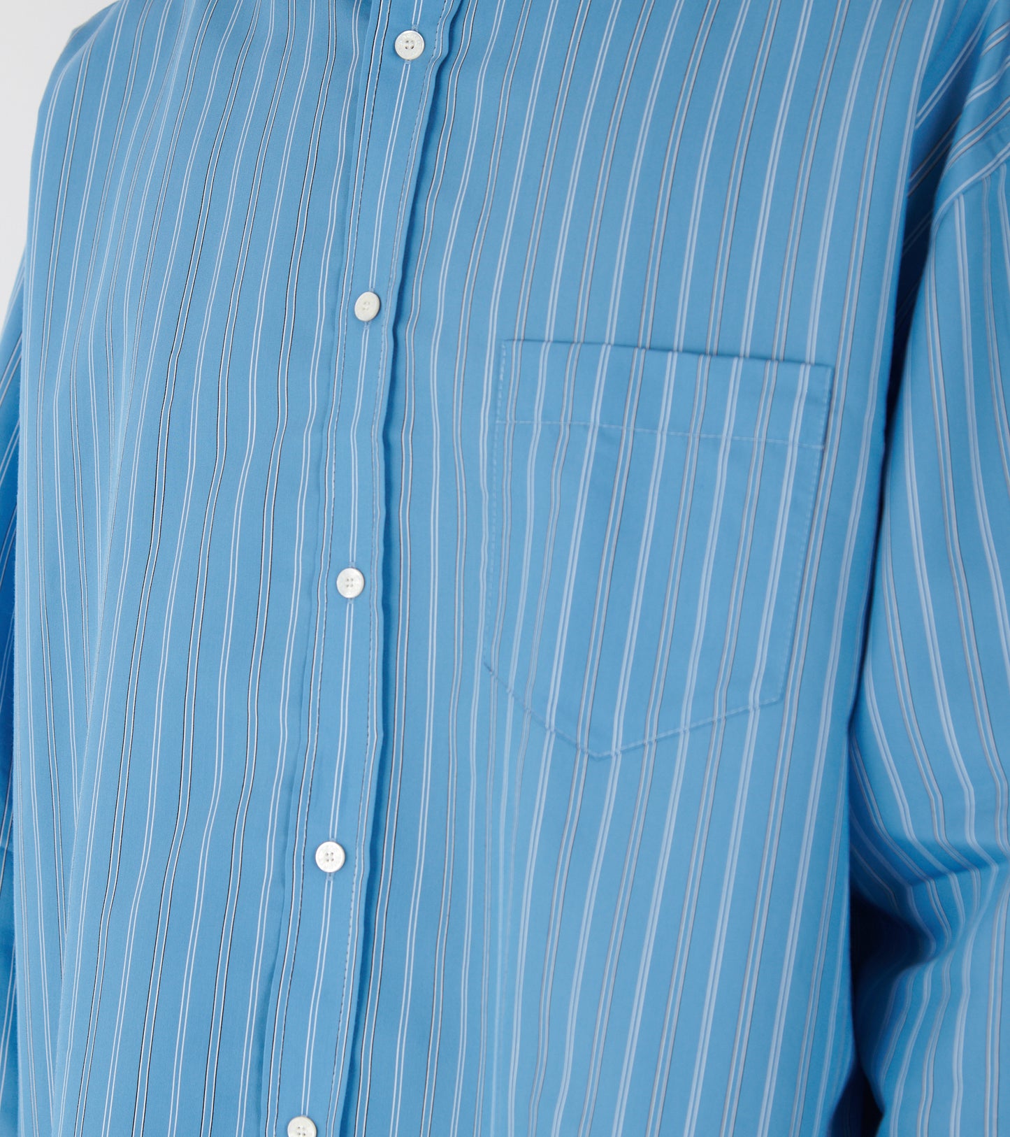 Button Up Striped Shirt Blue Multi