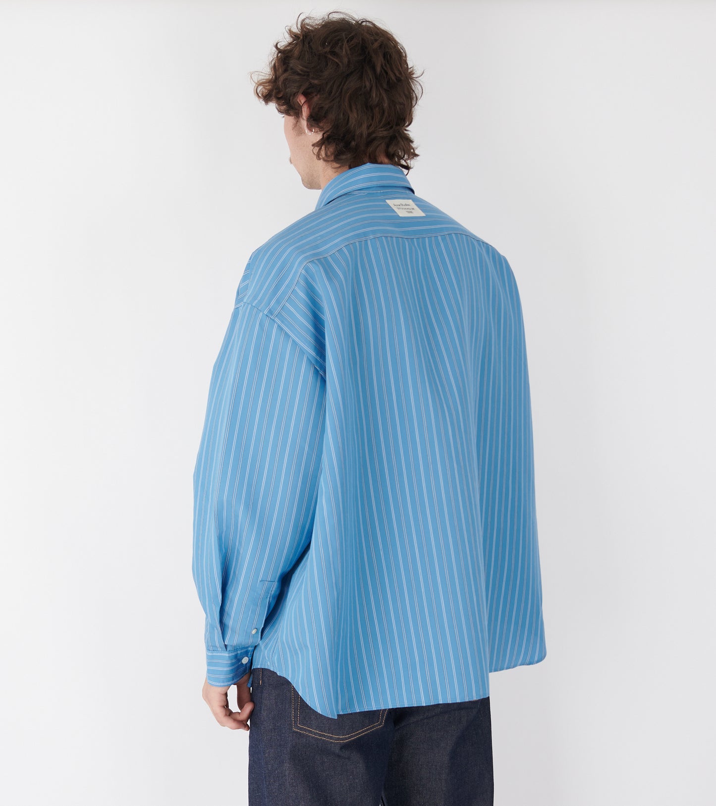 Button Up Striped Shirt Blue Multi