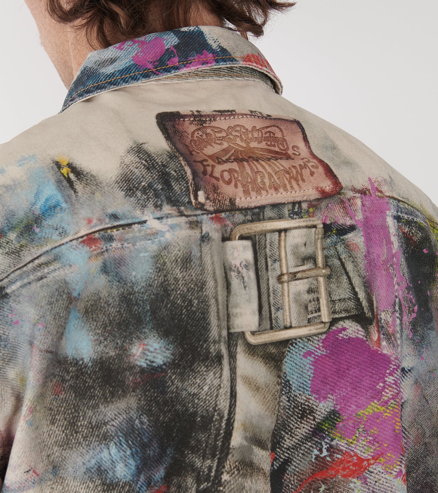 Trompe L'oeil Print Jacket White/Multi