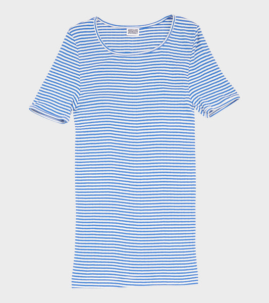 101 Short Sleeve T-shirt Cobalt Blue/Ecru