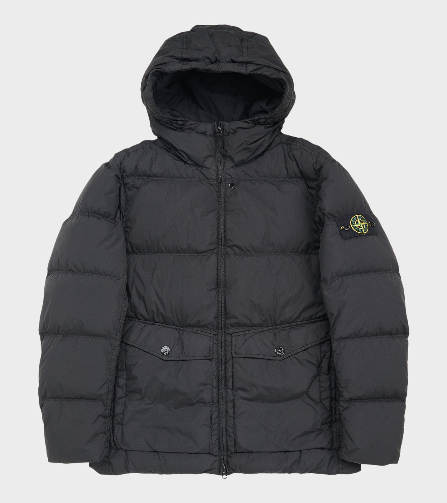 Garment Dyed Crinkle Reps Hooded NY Jacket Black