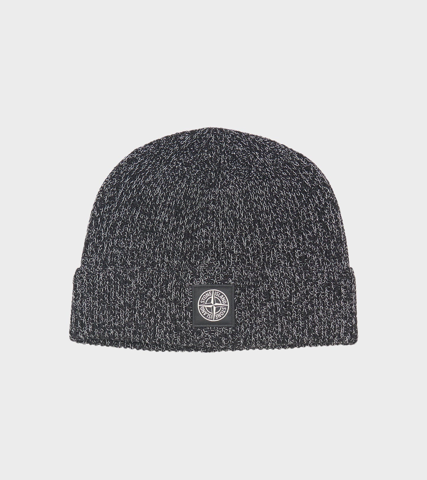 Rib Logo Beanie Black Melange