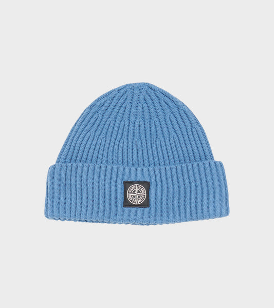Rib Wool Logo Beanie Sky Blue