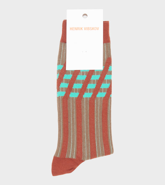 Stripes Socks Bordeaux