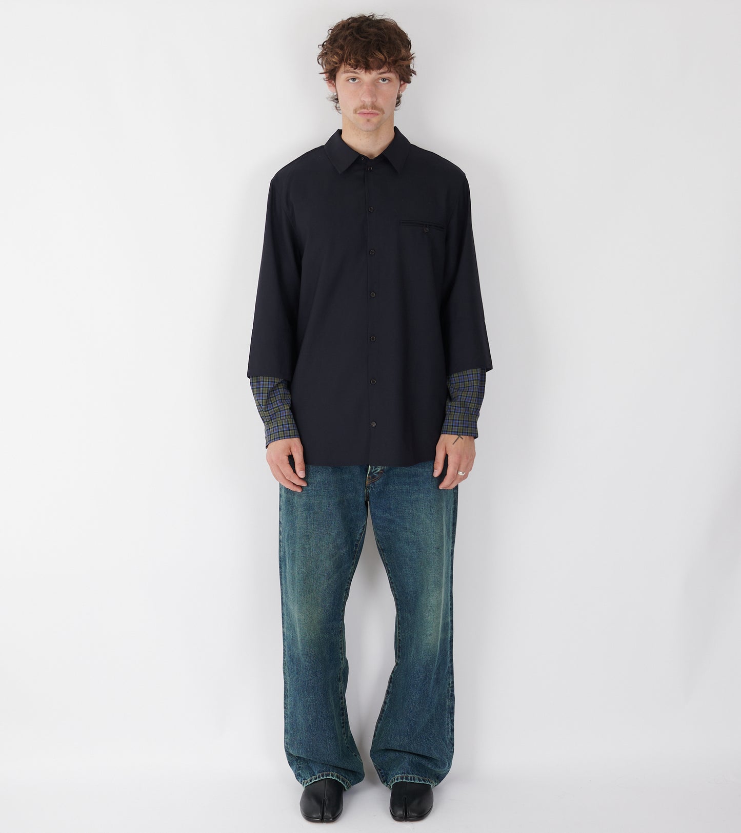 Blou Shirt Tropical Navy