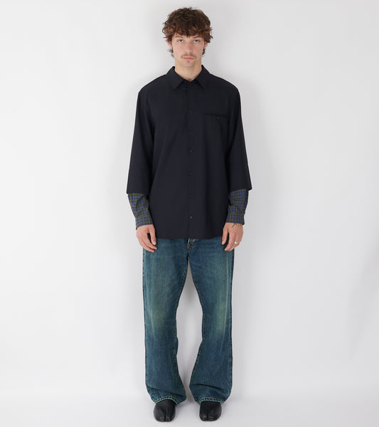 Blou Shirt Tropical Navy