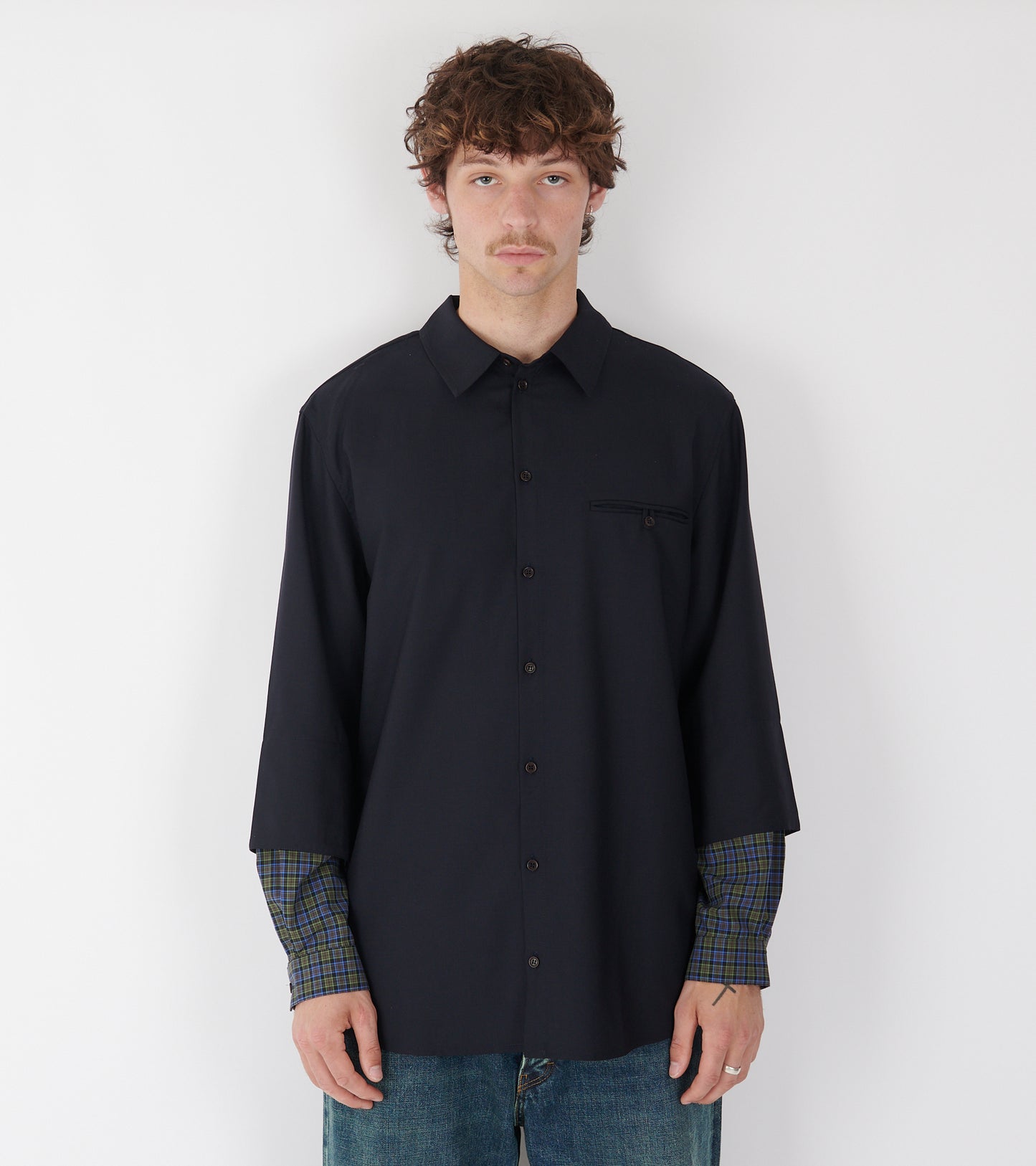 Blou Shirt Tropical Navy