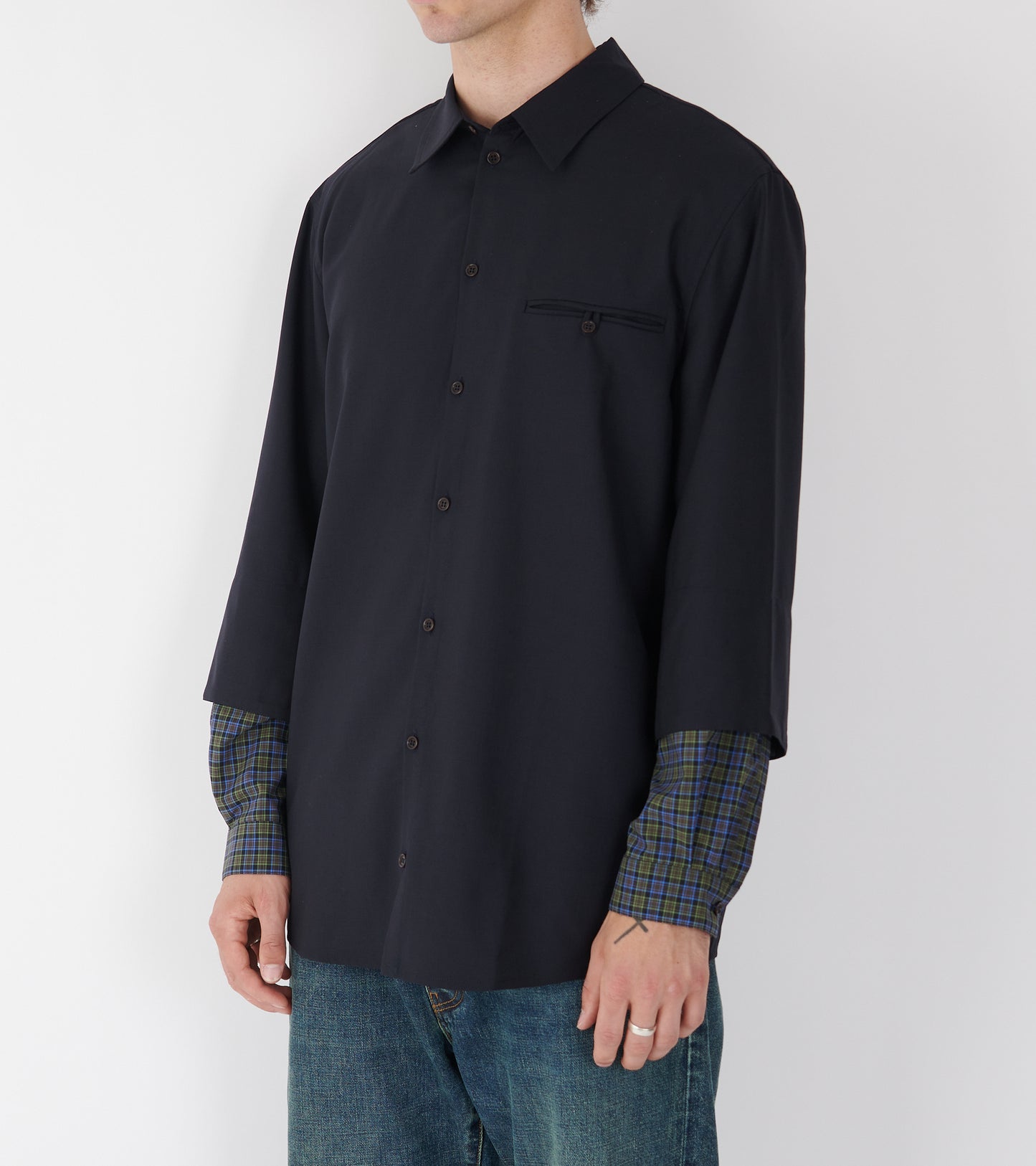 Blou Shirt Tropical Navy