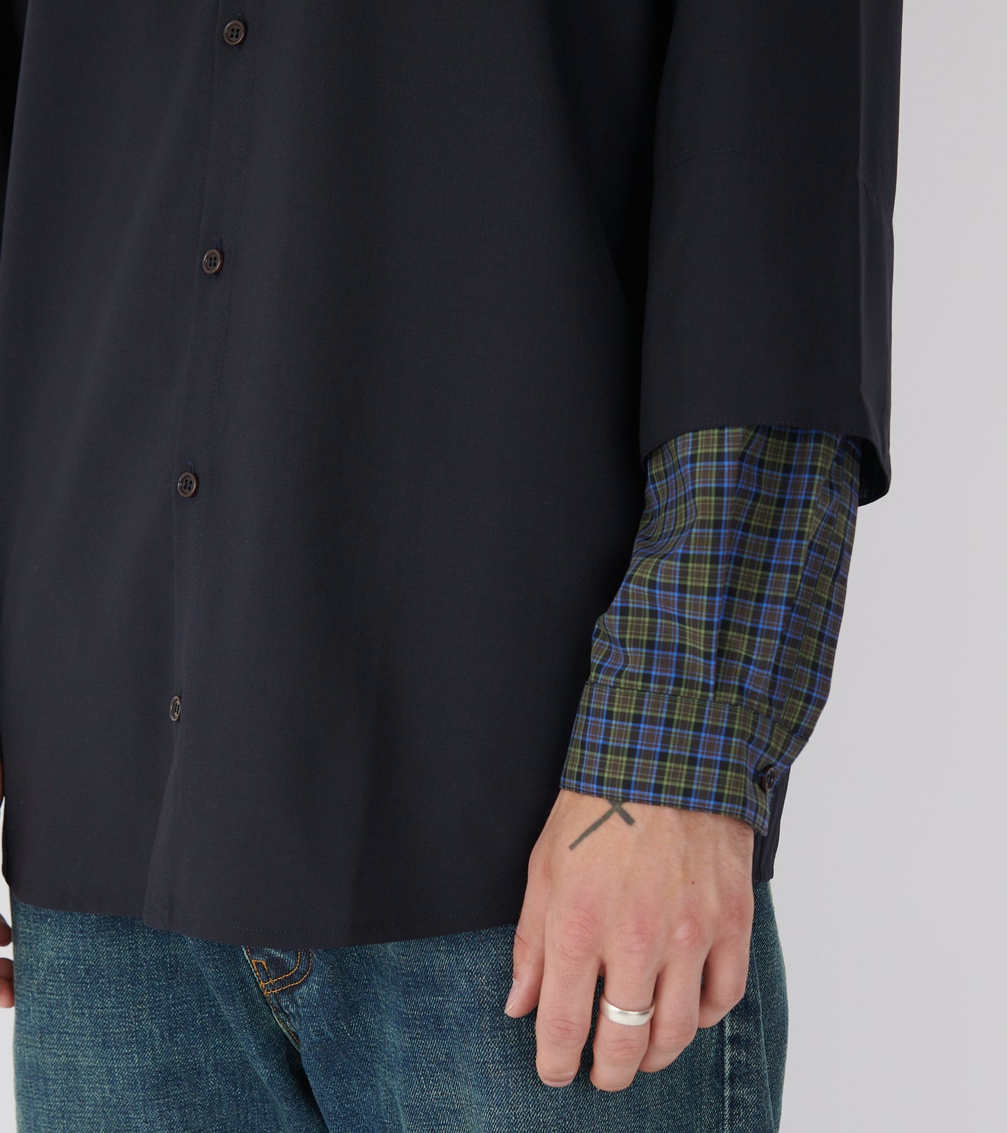 Blou Shirt Tropical Navy