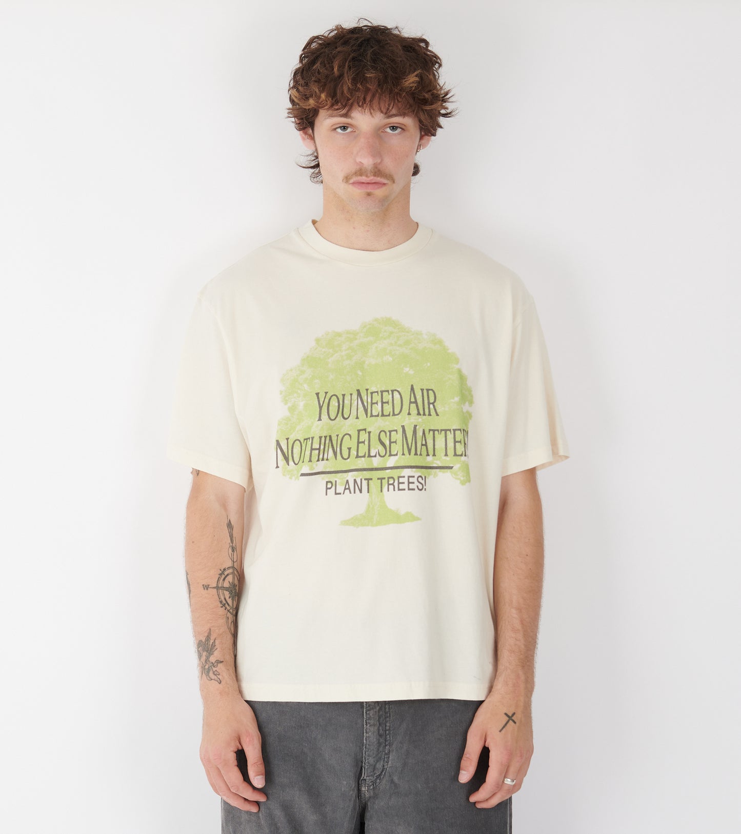 Grateful Tee S/S Ecru Plant Trees
