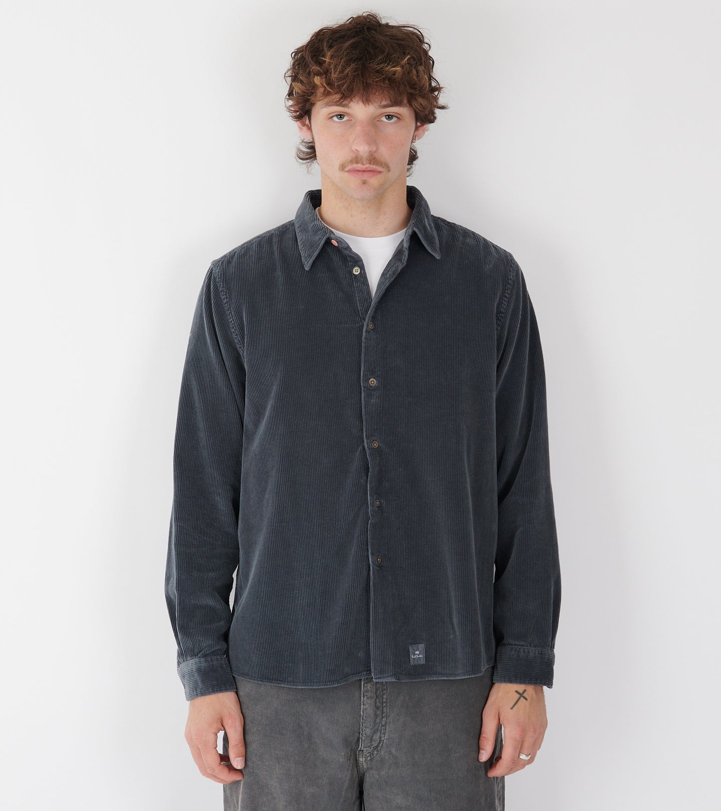 Corduroy Shirt Dark Grey