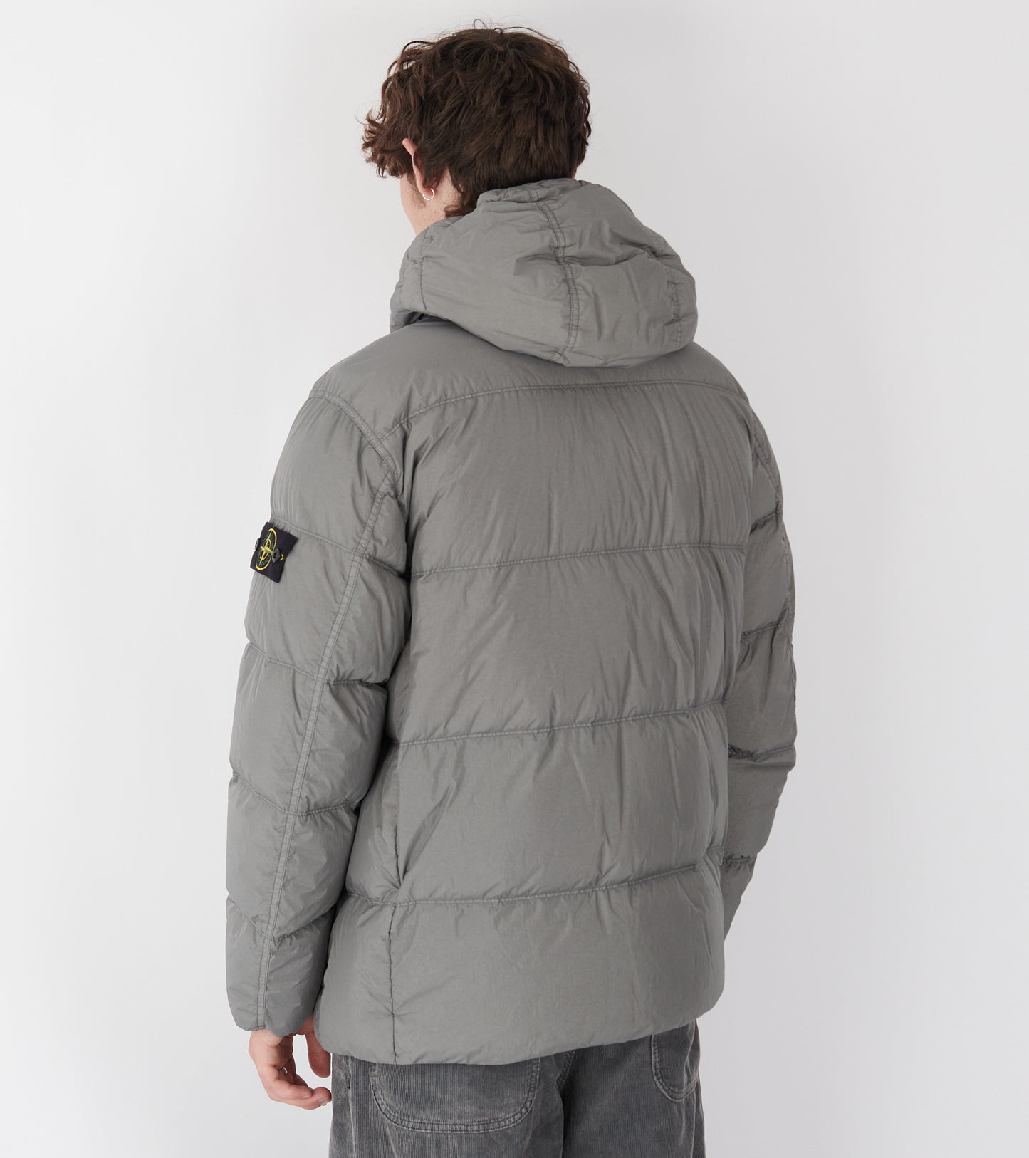 Garment Dyed Crinkle Reps Hooded NY Jacket Grey