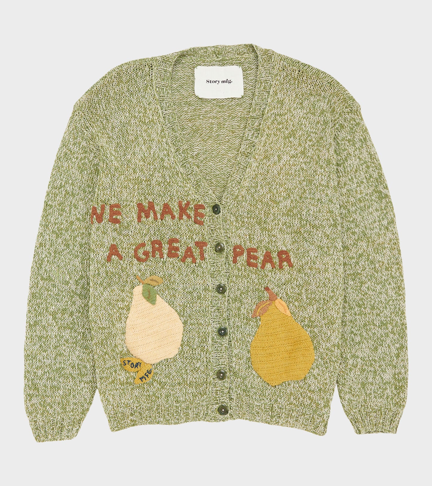 Twinsun Knit Cardigan Green Pears