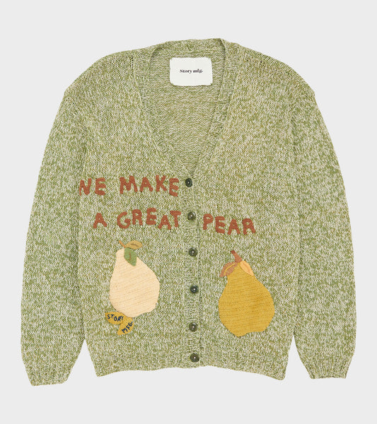 Twinsun Knit Cardigan Green Pears