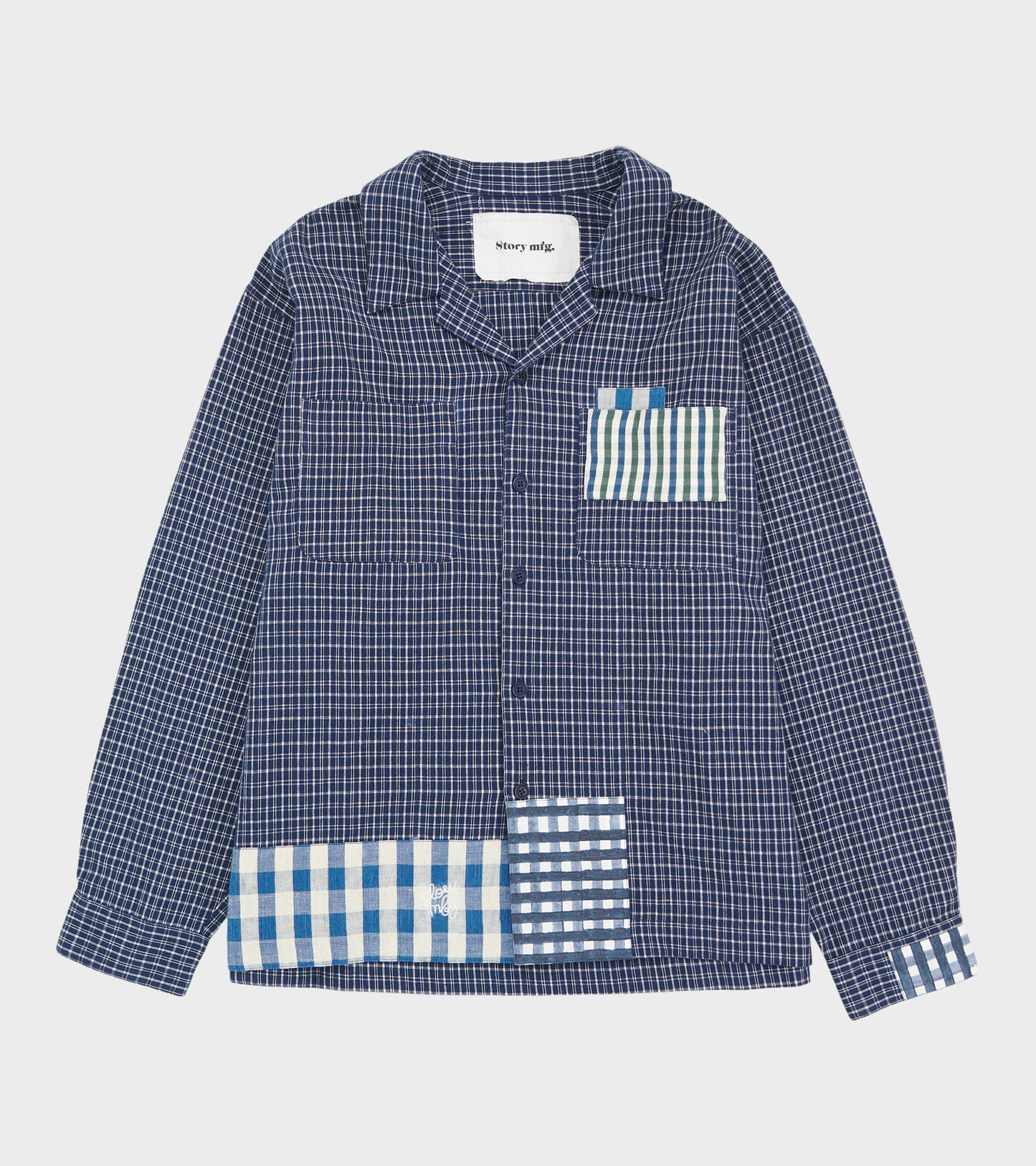 PA Shirt L/S Indigo Picnic