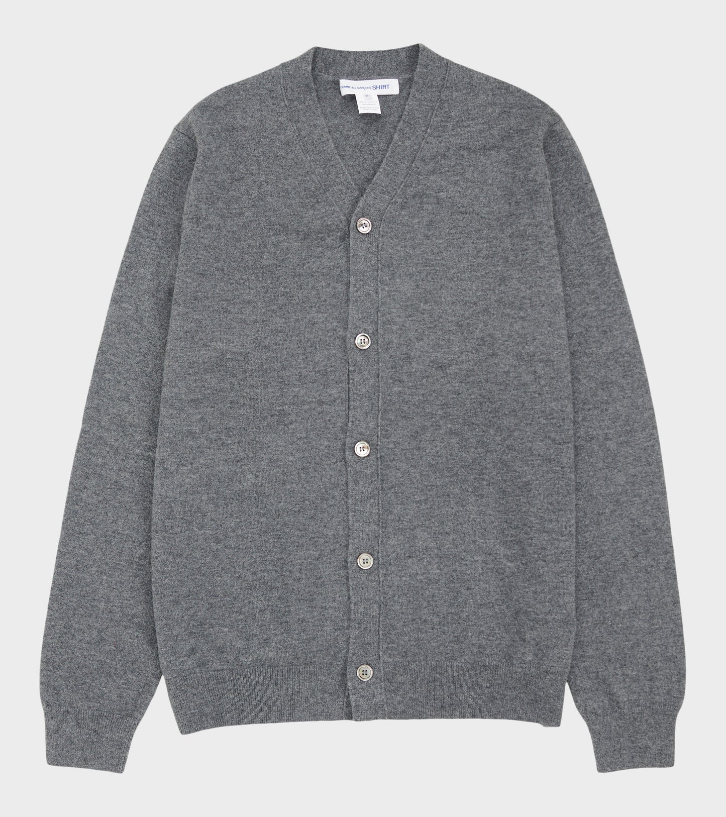 V-neck Lambswool Cardigan Grey