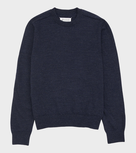 Wool Crewneck Dark Navy