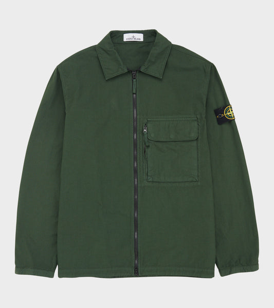 Cotton Overshirt Forrest Green