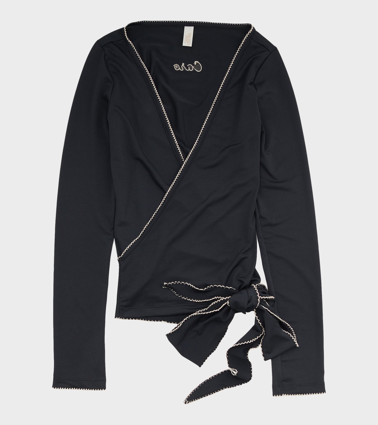 Caro Wrap Top Black
