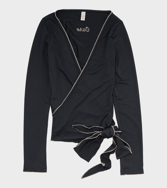 Caro Wrap Top Black