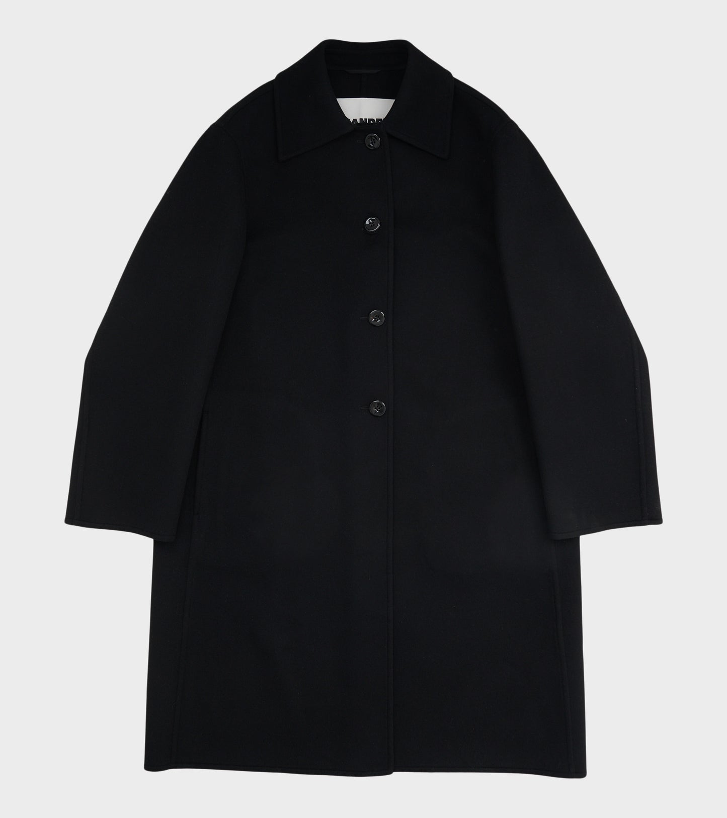 Compact Double Wool Coat Black