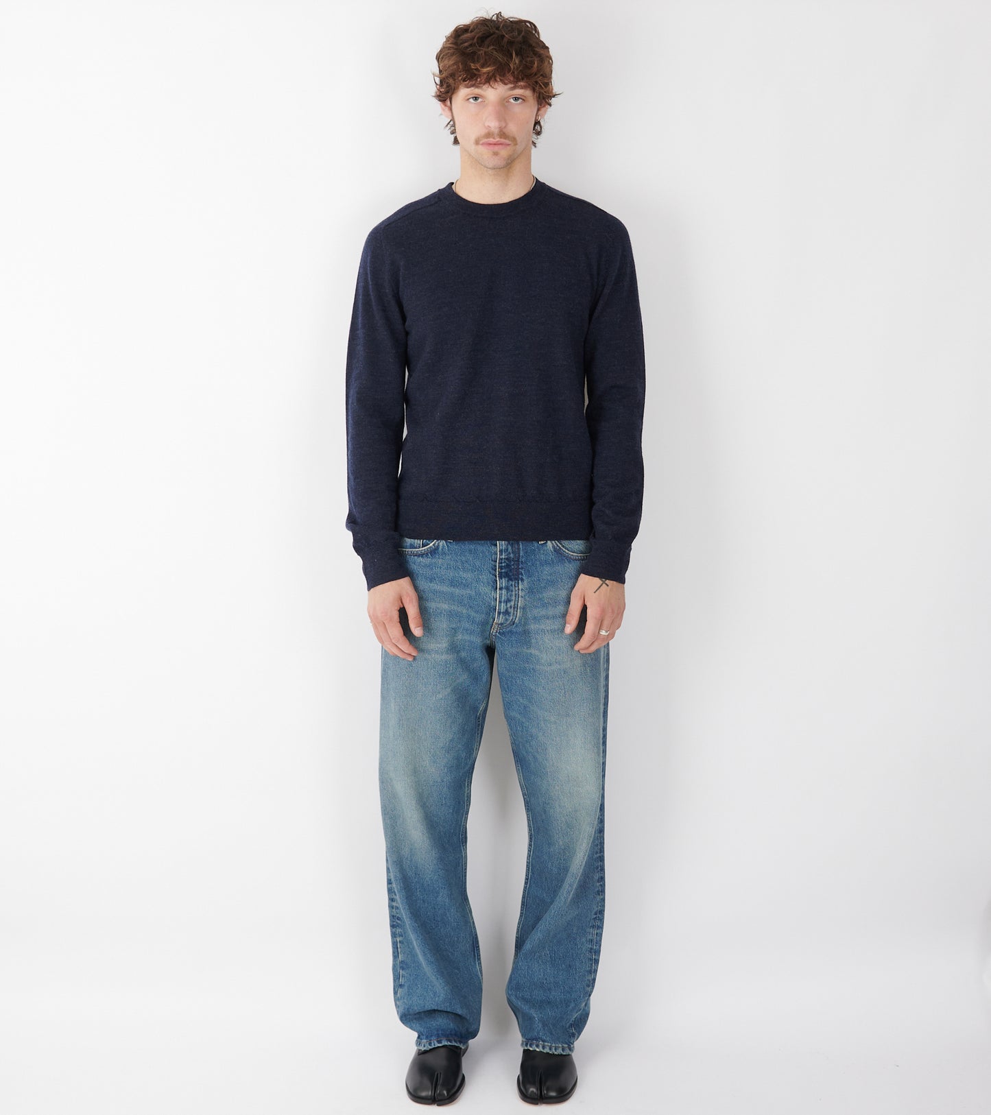 Wool Crewneck Dark Navy