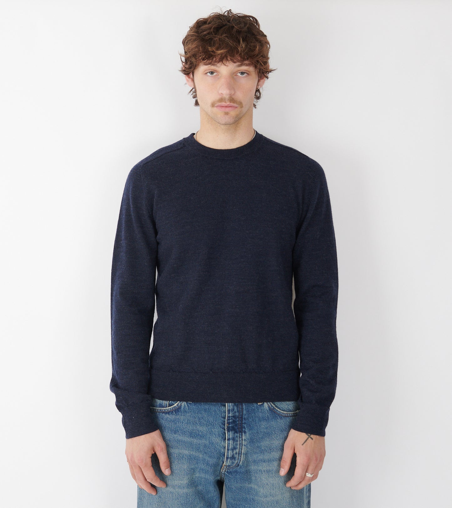 Wool Crewneck Dark Navy